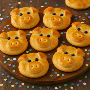 Süße Glücks-Schweinchen aus Quark-Öl-Teig