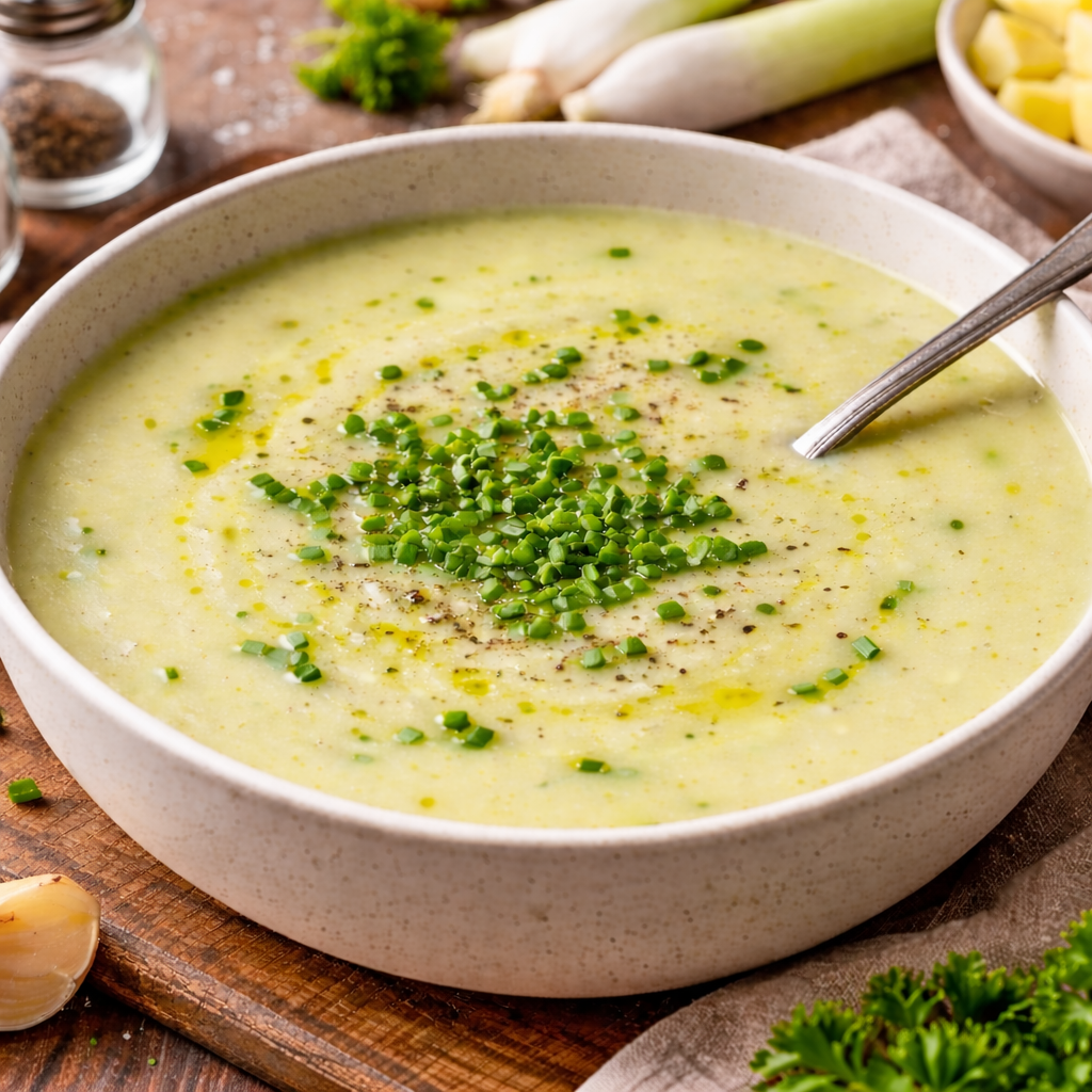 Cremige Kartoffel-Lauch-Suppe (klassisch & wärmend) kartoffel lauch suppe final