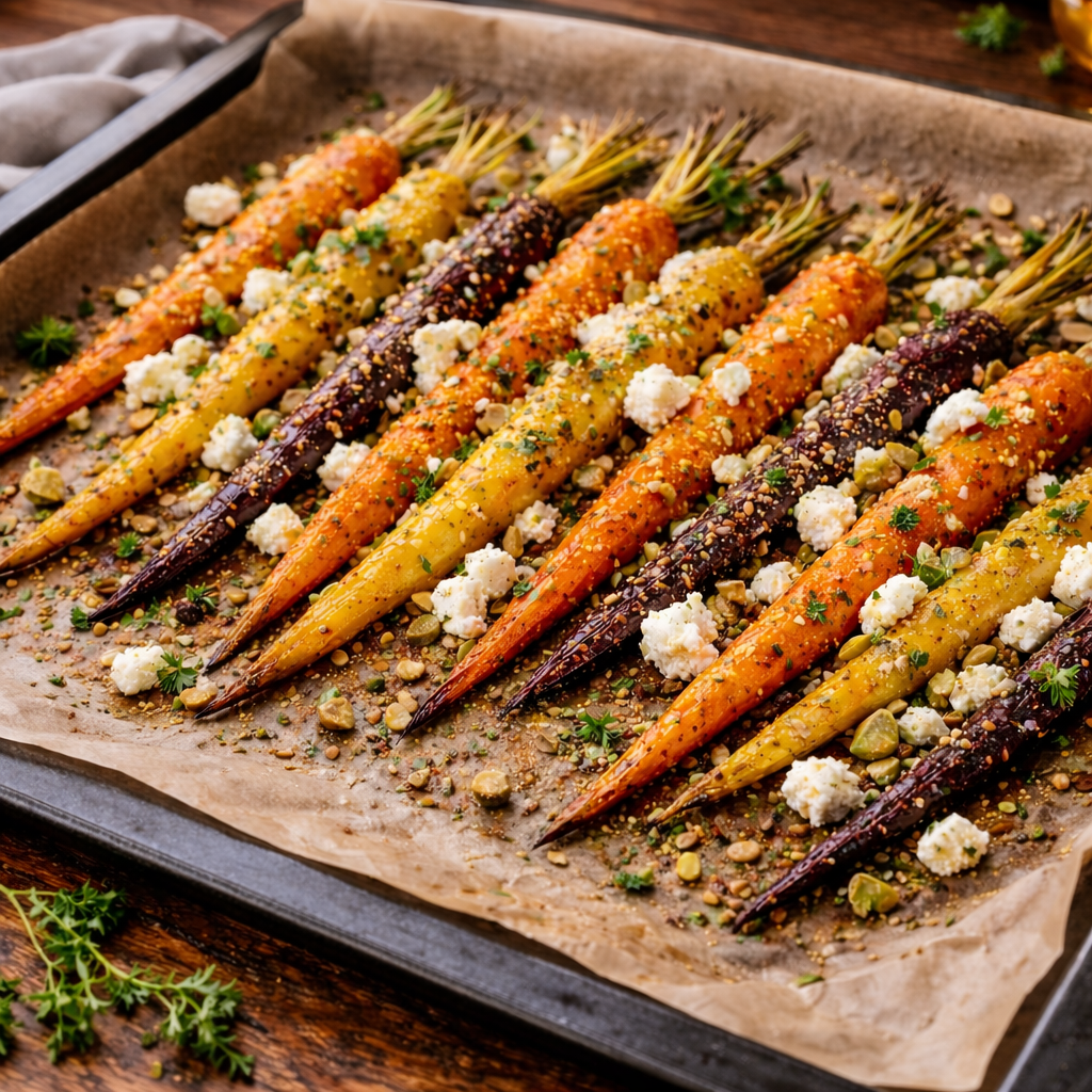 ofen karotten mit honig und feta blog