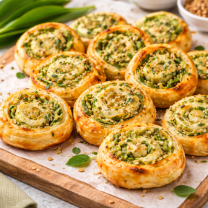Bärlauch-Schnecken aus Blätterteig