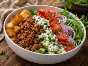 High Protein Kartoffel-Hack-Bowl