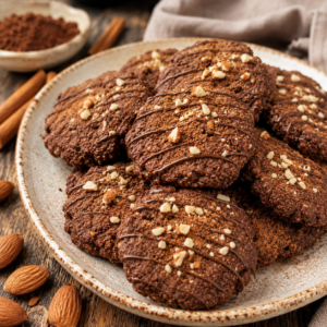 Zimt-Cookies mit Schoko-Mandel-Topping