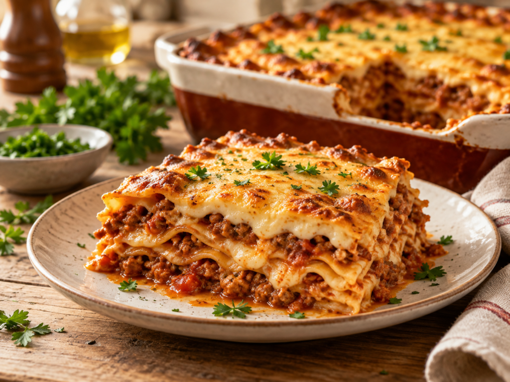 klassische lasagne mit hackfleisch & béchamel