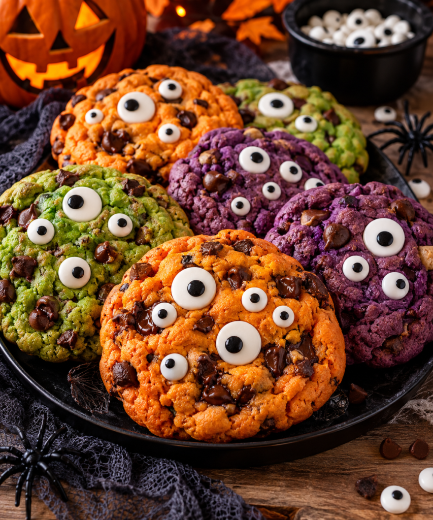 monster cookies mit zuckeraugen