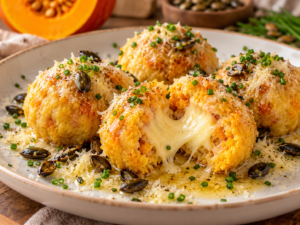 Kürbisknödel mit Käsekern