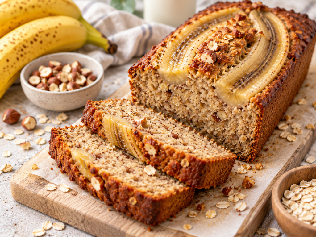 saftiger bananenkuchen mit haferflocken ohne raffinierten zucker